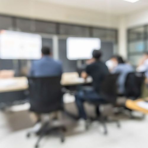 stock image of office employees.