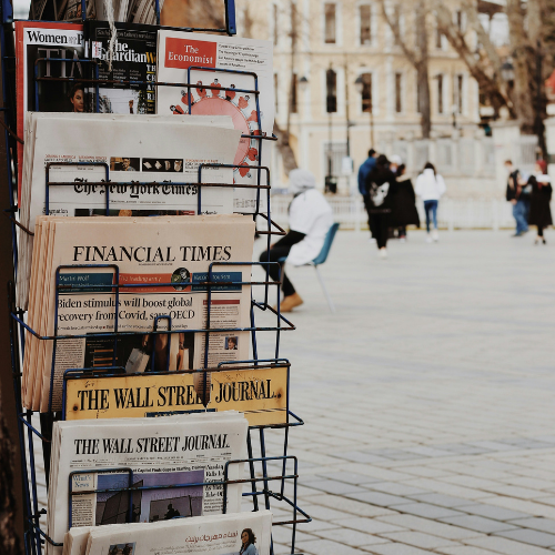 Newspaper rack.