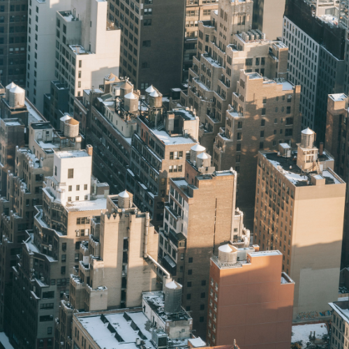 Aerial view of New York City.