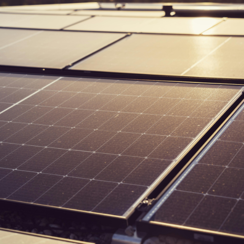 Close up of solar panel.
