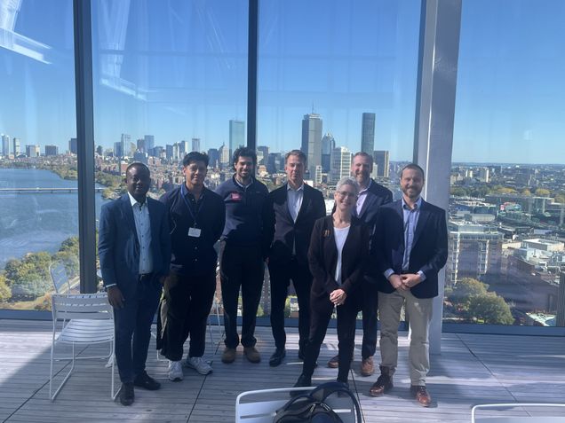 Tour group at BU Computer Data Science building