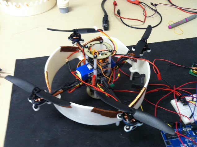 Quadcopter in socket