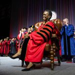 Melissa Gilliam sits in the founders chair