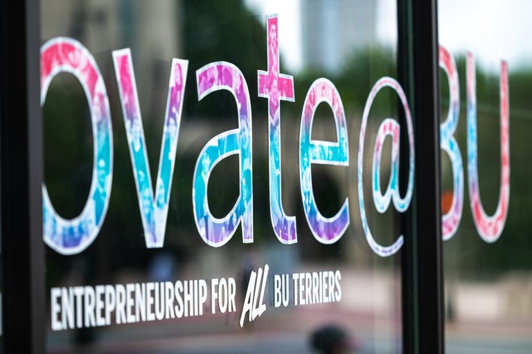 Innovate@BU window vinyl decal