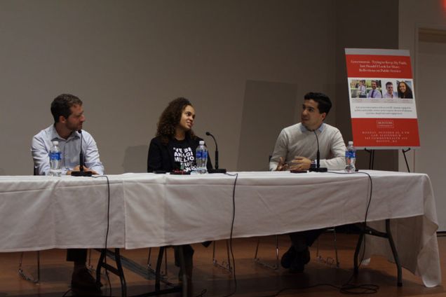From left: Daniel Lesser, Shari Davis, Andrew Vargas