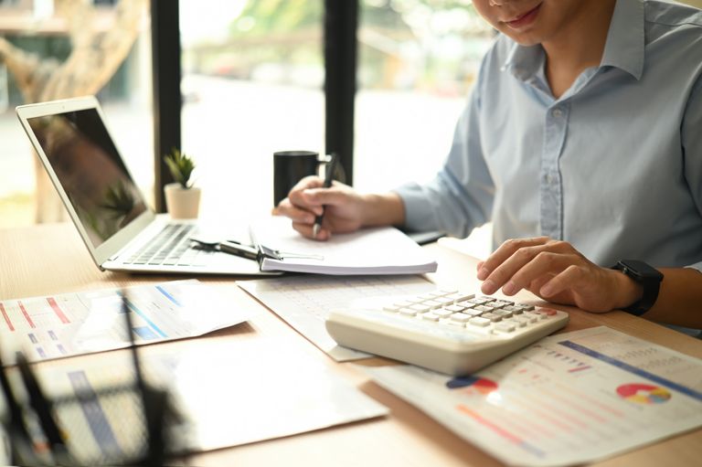 Man reviewing financial documents