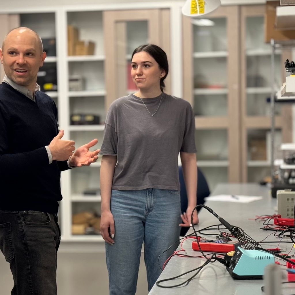 Two people in a lab