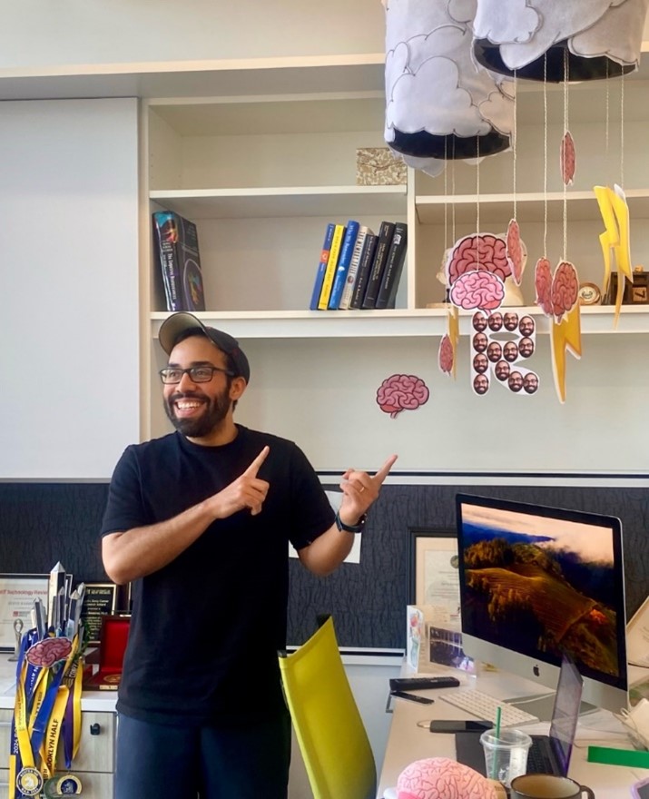 a person in an office