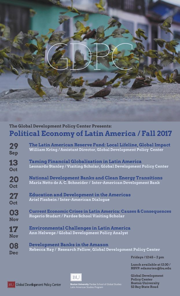 Political Economy of Latin America Lunch Series (Fall 2017) | Latin ...