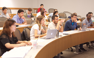 Students in BU Law's first Financial Services Fundamentals course.