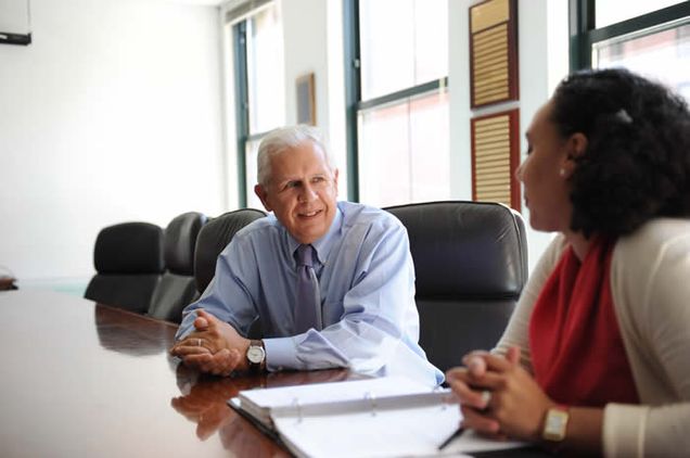Bob Burdick and a BU Law student