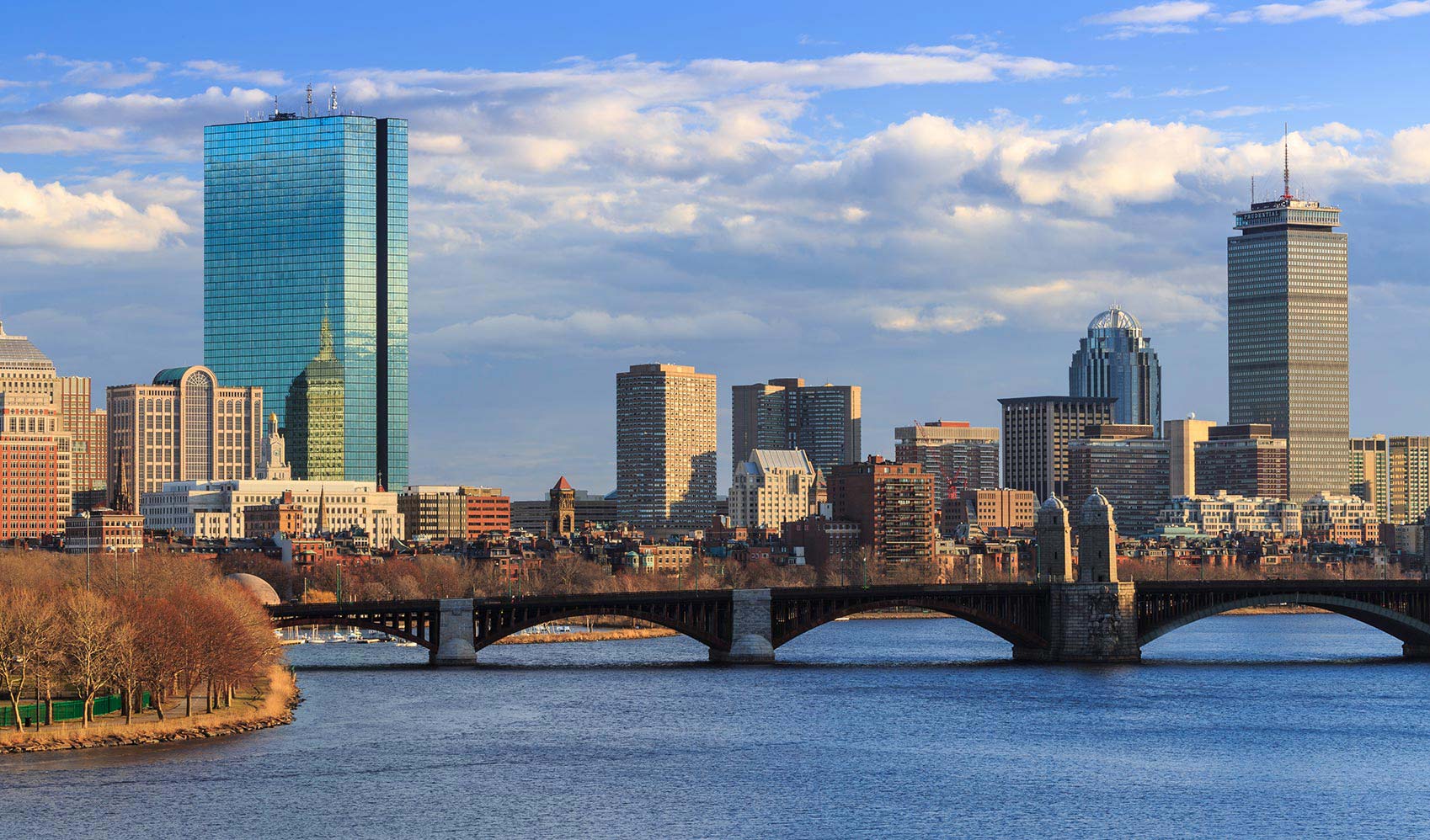 Boston Skyline longfellow bridge