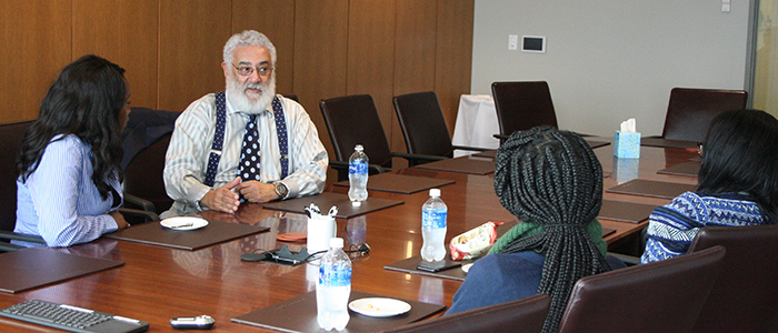 Quentin Pair ('71) meets with BU Law students