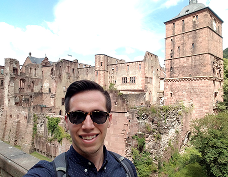 Jarek Peterson ('20 at Heidelberg Castle