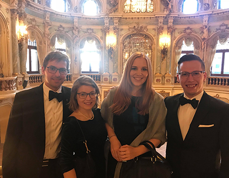 Jarek Peterson ('20) and friends at the Wiesbaden Opera House