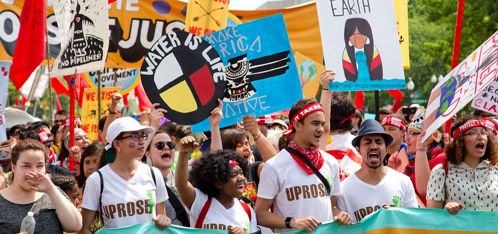 Water protectors opposing the Dakota Access Pipeline