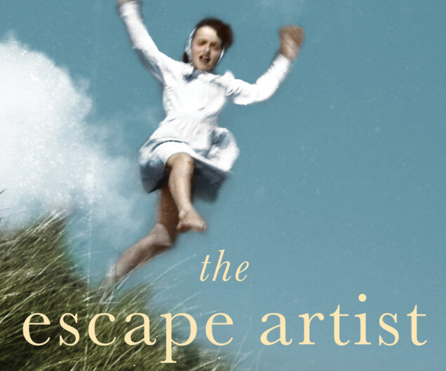 A young girl running down a steep hill, the cover of The Escape Artist, a memoir by Helen Fremont (BU Law Class of 1982)