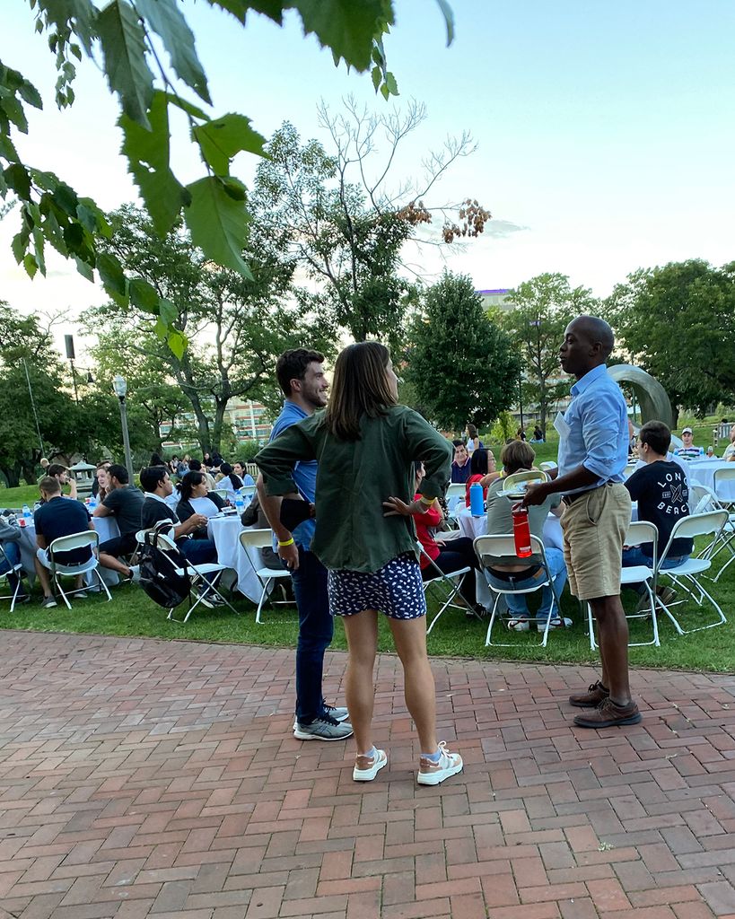 The 2L JD class gathered in person for the first time at a BBQ