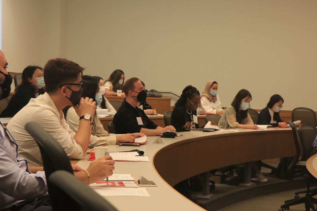 LLM students in a BU Law classroom