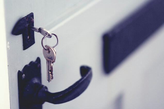 a key in a locked door