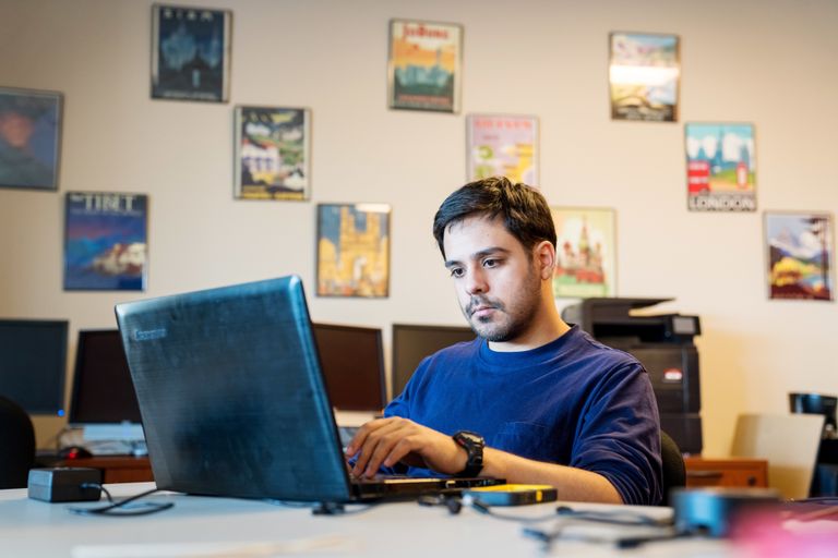 student on laptop