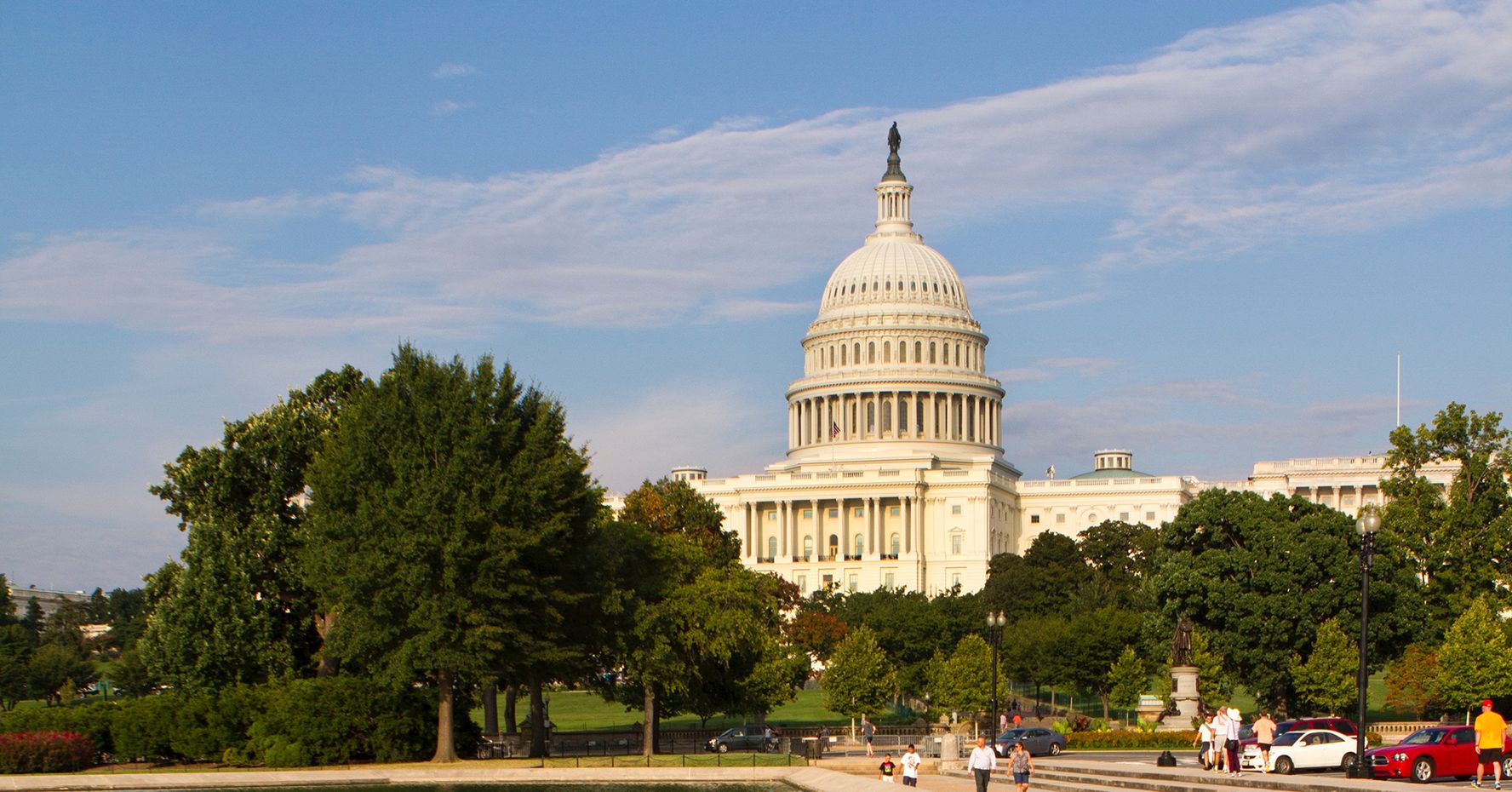 The U.S. Capitol seen from a distance in Washington, D.C.