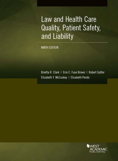 Cover of "Law and Health Care Quality, Patient Safety, and Liability"