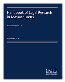 Cover of "Handbook of Legal Research in Massachusetts"