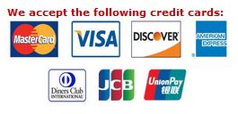 We accept the following credit cards