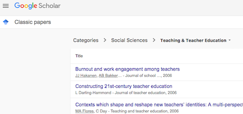 Classic Papers from Google