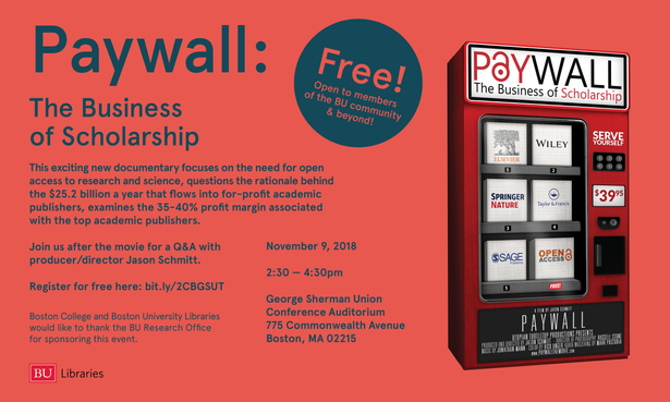 Flyer for the film Paywall, visit the link below for more info 