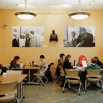 students in the King reading room.Photo by Tony Luong for Boston University Photography.