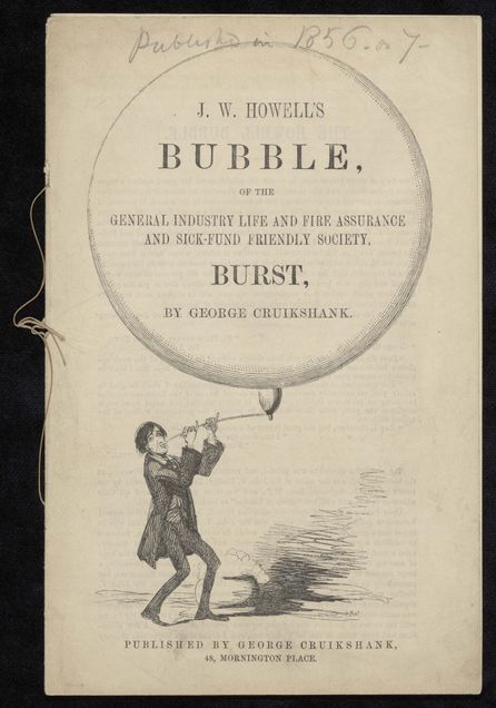 digitized title page from Bubble by George Cruikshank