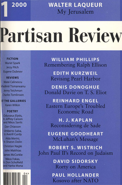 cover of Partisan Review issue 2000 number 1