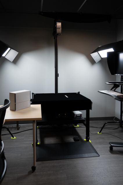 digitization studio with a PhaseOne 150MP camera