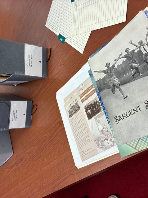 Photos and documents from the Sargent College Collection