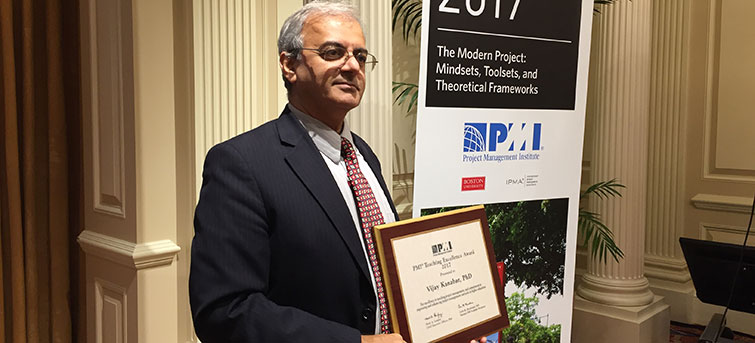 Professor Kanabar Receives PMI® “Oscar”