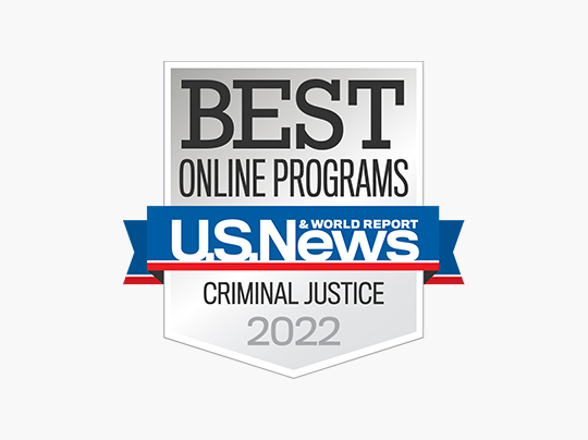US News & World Report Best Online Programs - Criminal Justice 2022
