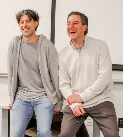 Lecturer Craig Sender and Eric Aronson, writer and director of Any Day Now