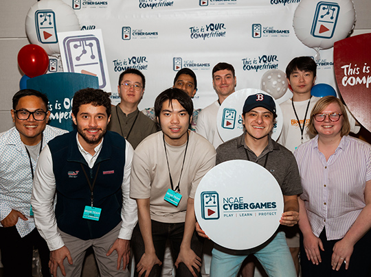 A team photo at the 2025 NCAE Cyber Competition