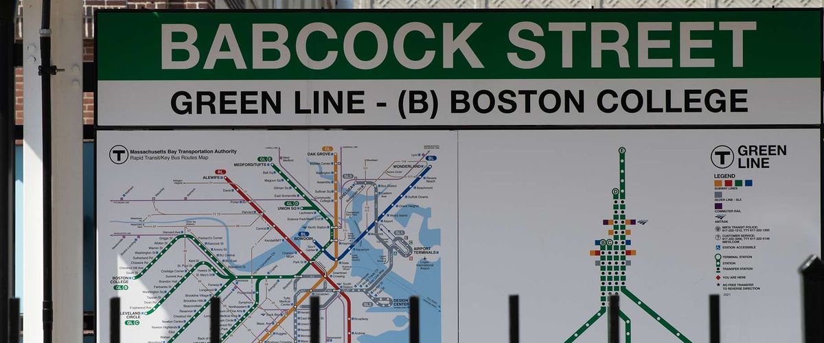The Babcock MBTA stop