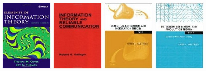 Book covers: information theory, detection, estimation