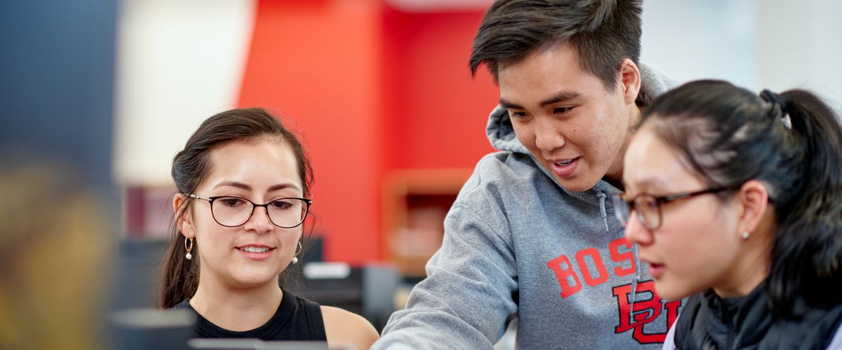 Students working together on a project