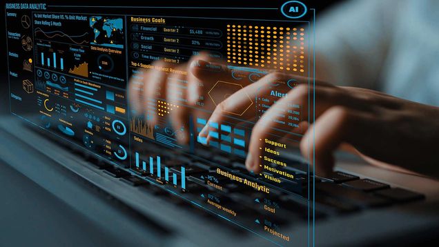 Fingers dance on the keyboard like a dervish invoking a series of electronic glyphs and graphs