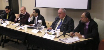 Prof. Adil Najam, Michael Krepon, Ahmer Bilal Sufi, Paolo Cotta-Ramusino and Ahsan Iqbal