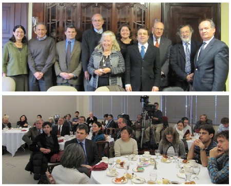 Latin-America-2060-2 Top: Latin America 2060 Task Force members. Bottom: Audience at Latin America 2060 symposium.