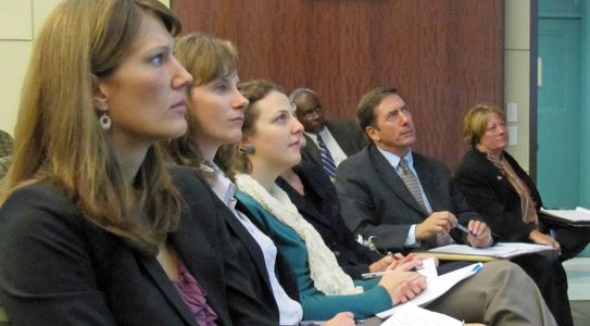 Rapt audience at the panel discussion.