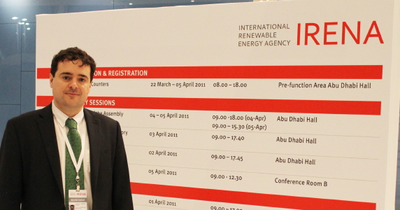 miquel-irena Pardee Fellow, Dr. Miquel Munoz, at IRENA.