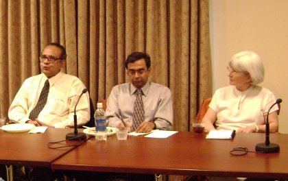 Dr. V.I. Mathan, Dr. Sridath Reddy and Professor Deborah Maine