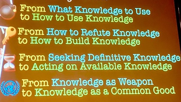A snapshot of of of Adil Najam's slides from his September 21, 2022, keynote at the K4D Conference. 